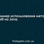 Пример использования метода split на Java