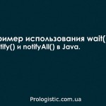 Пример использования wait(), notify() и notifyAll() в Java.