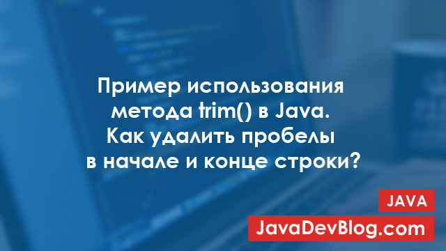 Пример использования метода trim в Java: как удалить пробелы в начале и конце строки?